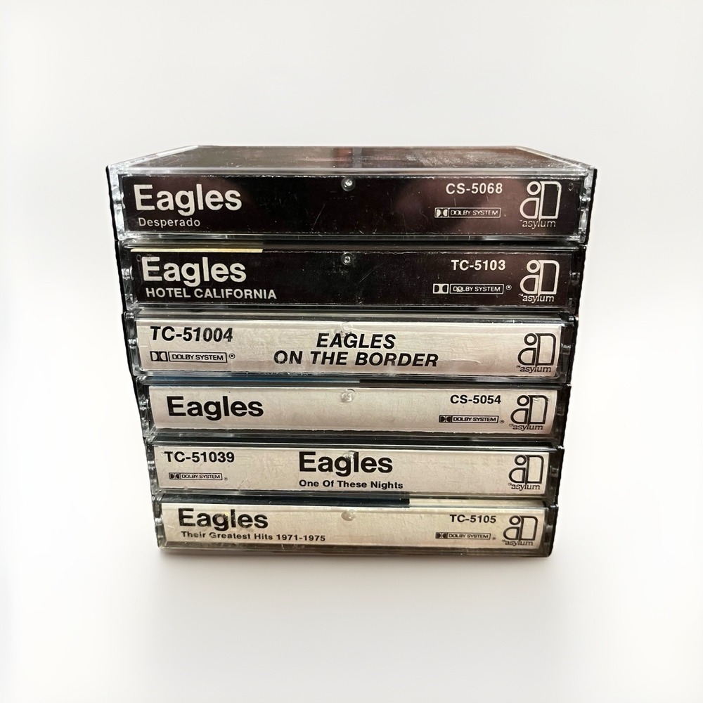 Vintage Eagles Cassette Tape Lot (6) -Hotel California, Desperado, Greatist Hits